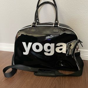 “Yoga” bag by Trumpette and CorePower Yoga.